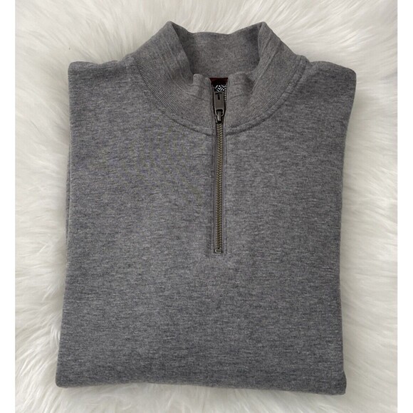 Ted Baker London Sweater Mens Size 3 US Small Gray 1/4 Zip Pullover Stretch CO41 - Picture 1 of 7
